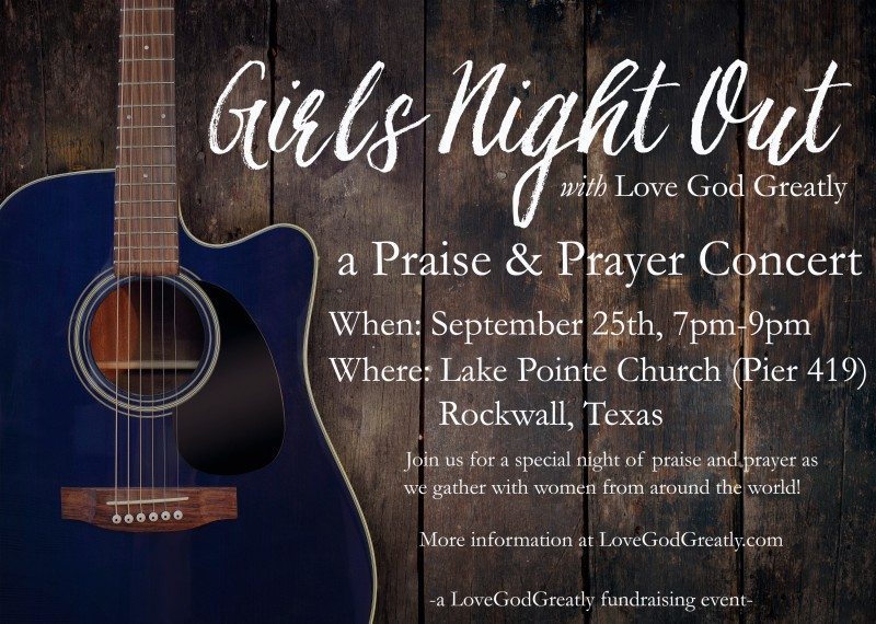 Coming SOON: Girls’ Night Out with Love God Greatly, and YOU are invited!!