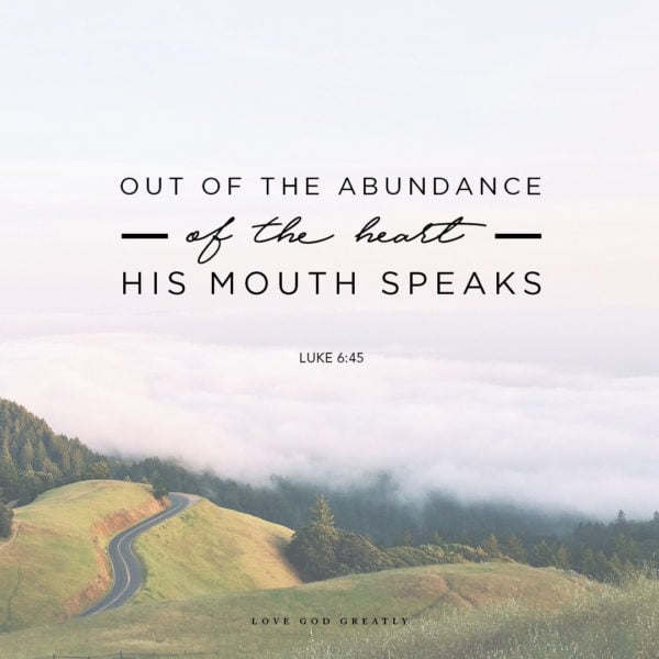 out of the overflow of the heart the mouth speaks images