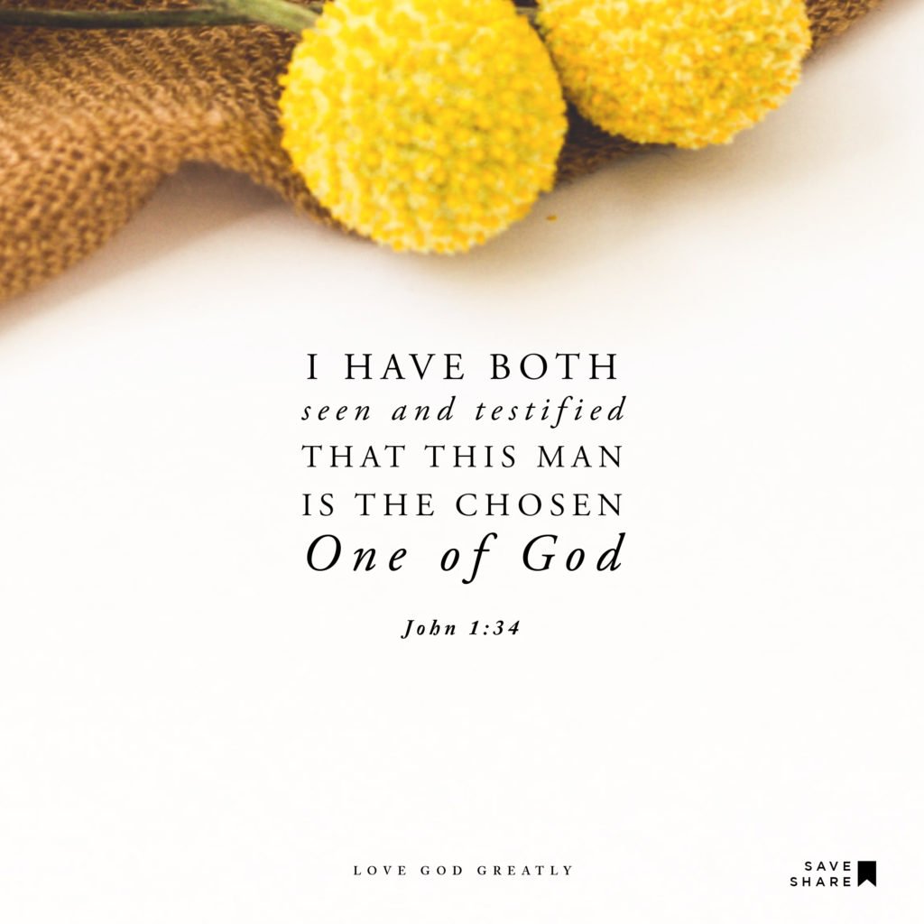 The Chosen One of God' — John 1:33-34 NLT (God's Holy Fire)