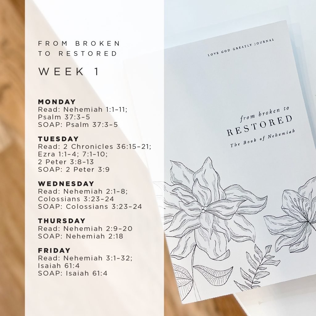 Read with us From Broken to Restored - Week 1!