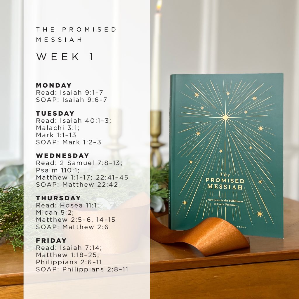 Reading Plan for Week 1 of our Advent Bible study, The Promised Messiah!